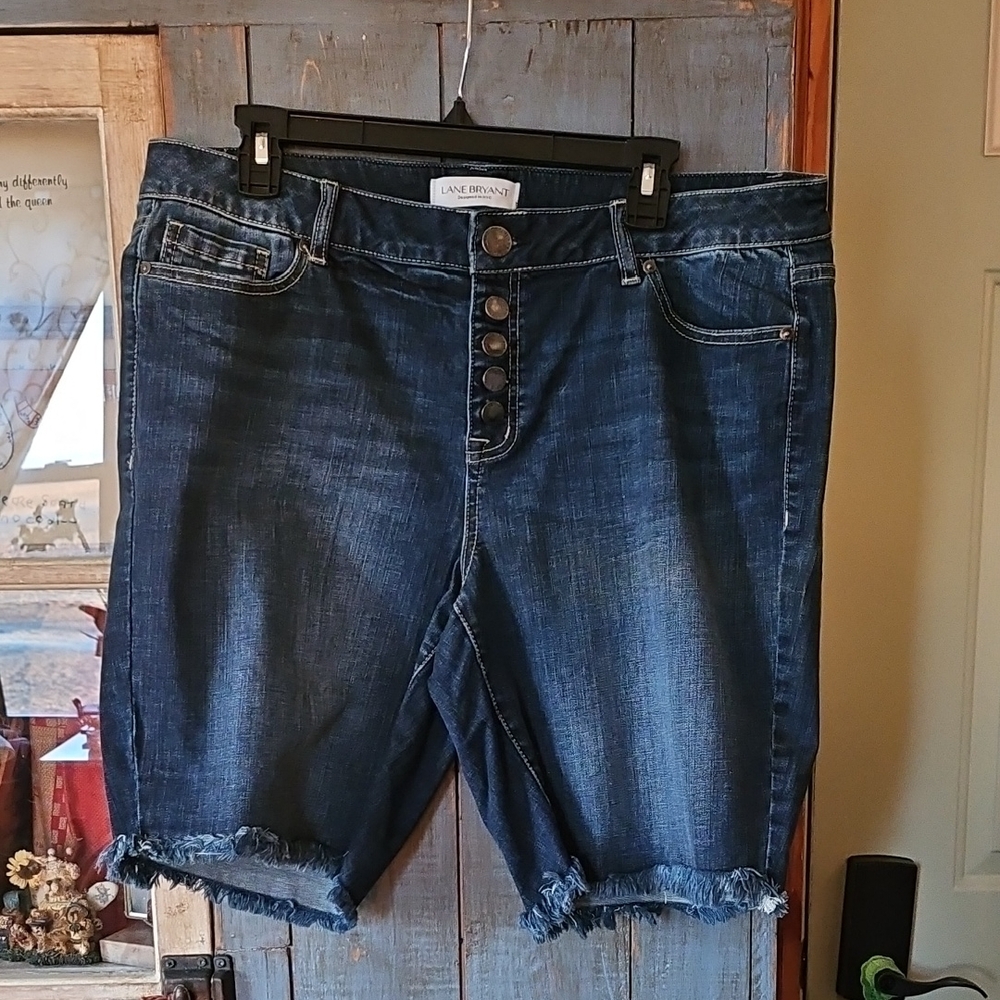 Button Fly Jean Shorts